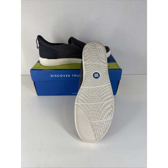 Nunn Bush Mens Slip On Shoes Gray Canvas Size 12 Comfort New In Box - Picture 12 of 12